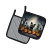 Cairn Terrier Spooky Halloween Pair of Pot Holders Kitchen Heat Resistant Pot Holders Sets Oven Hot Pads for Cooking Baking BBQ, 7 1/2 x 7 1/2