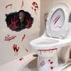 Halloween Toilet Lid Decals 3D Horrible Wall Stickers DIY Scary Home Decor
