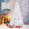 8 Ft High Christmas Tree 1500 Tips Decorate Pine Tree W/ Metal Legs;  White