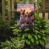 Norfolk Terrier Two Hearts Garden Flag Mailbox Flag Decorative Yard Flag Banner Outside Patio Artwork Yard Flower Beds, Garden Size, Multicolor