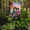 Japanese Chin Two Hearts Garden Flag Mailbox Flag Decorative Yard Flag Banner Outside Patio Artwork Yard Flower Beds, Garden Size, Multicolor