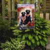 Black Labrador Retriever Two Hearts Garden Flag Mailbox Flag Decorative Yard Flag Banner Outside Patio Artwork Yard Flower Beds, Garden Size