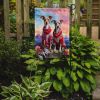Italian Greyhound Two Hearts Garden Flag Mailbox Flag Decorative Yard Flag Banner Outside Patio Artwork Yard Flower Beds, Garden Size, Multicolor