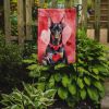 Doberman Pinscher My Valentine Garden Flag Mailbox Flag Decorative Yard Flag Banner Outside Patio Artwork Yard Flower Beds, Garden Size, Multicolor