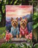 Silky Terrier Two Hearts Garden Flag Mailbox Flag Decorative Yard Flag Banner Outside Patio Artwork Yard Flower Beds, Garden Size, Multicolor