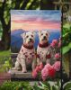 Sealyham Terrier Two Hearts Garden Flag Mailbox Flag Decorative Yard Flag Banner Outside Patio Artwork Yard Flower Beds, Garden Size, Multicolor