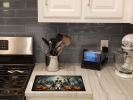NEW Sheltie Spooky Halloween Glass Cutting Board Decorative Tempered Glass Kitchen Cutting and Serving Board Large Size Chopping Board