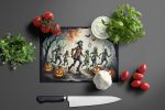 NEW Zombies Spooky Halloween Glass Cutting Board Decorative Tempered Glass Kitchen Cutting and Serving Board Large Size Chopping Board
