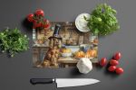 NEW Cocker Spaniel Fall Kitchen Pumpkins Glass Cutting Board Decorative Tempered Glass Kitchen Cutting and Serving Board Large Size Chopping Board