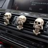 3pcs, New Ghost Head Aromatherapy Pendant Set Creative Resin Car Air Outlet Aromatherapy Ornament Gothic Decoration