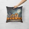 Chow Chow Spooky Halloween Throw Pillow Machine Washable, Indoor Outdoor Decorative Pillow for Couch, Bed or Patio, 18Hx18W
