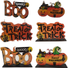 Halloween Wooden Centerpiece Sign Happy Halloween Table Toppers