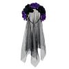 Day Of Dead Veil Halloween Rose Flower Crown