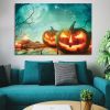 Drop-Shipping Framed Canvas Wall Art Decor Painting For Halloween, Jack-o-lanterns Painting For Halloween Gift, Decoration For Halloween Living Room