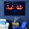 1pcs Drop-Shipping Framed Canvas Wall Art Decor Painting For Halloween,Scary Pumpkin Painting For Halloween Gift