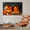 Drop-Shipping Framed Canvas Wall Art Decor Painting For Halloween, Witch in Haunted Grave Yard Painting For Halloween Gift