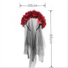 Day Of Dead Veil Halloween Rose Flower Crown